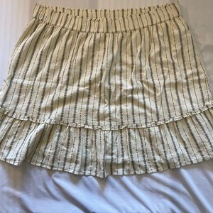 Loft Blue and Gold Striped Skirt